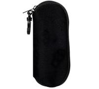 CREATCABIN Portable Glasses Case Slim Sunglasses Case Bags Ultra Light Neoprene Zipper Eyeglasses Case Pouch Soft Travel with Belt Clip Cleaning Cloth Gift for Women Men Holiday Black 6.9x3.4 Inch