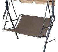 CREATCABIN Replacement Swing Seat Cover 600D Thickened Oxford Cloth Swing Chair Bench Cover Waterproof Porch Patio Swing Cushion Cover Replacements for Outdoor Garden Yard Swings Brown 45x18.9x18.9in