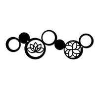 CREATCABIN Ring Metal Wall Decor Metal Wall Art Wall Hanging Ornament Minimalist Design Decoration Iron Round Wall Art Small Simple for Living Room Kitchen Garden Home Modern 11.8x3.9 Inch Black