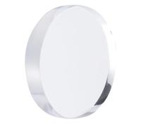 CREATCABIN Round Display Stand Clear Acrylic Risers Transparent Block Polished Decorative Jewelry Crystal Ring Ball Showcase Base Pedestal for Showing Photography Props Collection 3 x 0.6 Inch