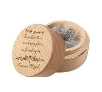 CREATCABIN Round Wood Mini Animal Urn Small Pet Urns for Ashes Pet Hair Keepsake Box Case Engraved BurlyWood Decorative Urns Funeral Cremation Urn Memorial Box Gift for Dogs Cats Human 2x1.6Inch