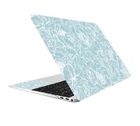CREATCABIN September Peony Laptop Skin Sticker Decal Blue Laptop Cover Decals 12 13 13.3 14 15 inch Laptop Skin Sticker Cover Art Protector Notebook Wrist Pad Skins Included Cover Decorative