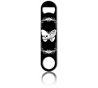 CREATCABIN Skull Butterfly Flat Bottle Opener Speed Metal Opener Heavy Duty Bottle Opener Stainless Steel Key for Beer Bartender Pub Bar Drinks Kitchen Restaurant Party Man Women Black 1.6x7Inch
