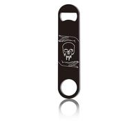 CREATCABIN Skull Hand Flat Bottle Opener Speed Metal Opener Heavy Duty Bottle Opener Stainless Steel Key for Beer Bartender Pub Bar Drinks Kitchen Restaurant Seniors Man Women Gifts Black 1.6x7Inch