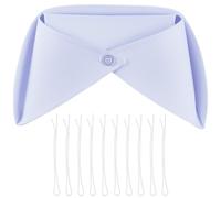 CREATCABIN Sky Blue Nurse Hat Headband Nurse Cap Costume Cotton Female Nurses Caps Outfit with 10Pins Hair Barrettes for Women Nursing Party Cosplay Halloween Graduation Dress Up Decorations 38x27cm
