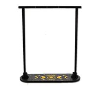 CREATCABIN Small Crystal Display Shelf Moon Phase Eye Wooden Crystal Holder Stand Divination Pendulum Storage Rack Chain Magical Witch for Hanging Stone Necklace Tabletop Decor 9.8x3.1Inch