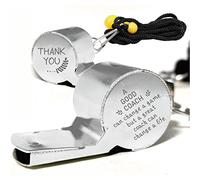 CREATCABIN Sports Whistles With Lanyard Stainless Steel Whistle Loud Crisp Sound Gifts for Coach Referees Teachers- A Good Coach Can Change A Game But A Great Coach Can Change A Life