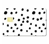 CREATCABIN Spots Credit Card Stickers Skin Minimalism Debit Card Cover Personalize Removable Vinyl Card Skin Decals Protecting White Sticker No Bubble Waterproof for Card Decor 7.3 x 5.4Inch