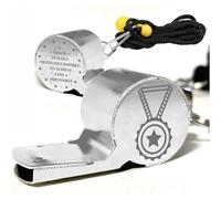 CREATCABIN Stainless Steel Sports Whistle Loud Sound Emergency Whistles Metal Referee Whistle with Lanyard for Teachers Coaches Lifeguard Gift Hiking Camping Football Training Dog Recall 2x0.8 Inch