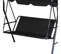 CREATCABIN Swing Seat Cover Replacement Swing Chair Bench Cover 600D Thickened Oxford Cloth Porch Patio Swing Cushion Cover Replacement Waterproof for Outdoor Garden Yard Swings Black 58x19.7x19.7in