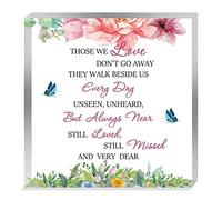 CREATCABIN Sympathy Gift Remembrance Memorial Gift Those We Love Don't Go Away Acrylic Bereavement Gifts Loss of Loved Condolence Sentimental Home Table Decorations for Friends Women 4 x 4 Inch