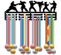 CREATCABIN Taekwondo Medal Holder Hanger Medal Display Rack Sports Medal Wall Mount Hanging Frame Decor Medal Hangers Iron Hooks for Over 60+ Medals Competition Athlete Gifts 15.7 x 6Inch