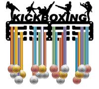 CREATCABIN Taekwondo Medal Holder Kick Boxing Medal Hanger Wall Holders Display Sports Competition Race Awards Lanyard Ribbons Small Iron Hooks Wall Mounted Rack for Athletes Victory 11.4x5.1Inch