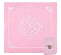 CREATCABIN Tarot Bag Altar Cloth Tarot Cloth and Bag Set Tablecloth Constellation Pentagram Totem Carrying Protective Card Board Game Embroidery for Oracle Decks Tarot Dice Crystal Coin 2.95x4.96 Inch