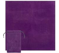 CREATCABIN Tarot Tablecloth Tarot Card Bag Square Altar Cloth Purple Velvet Packing Jewelry Pouches Tarot Storage Dice Bag with Drawstring for Crystals Witchcraft Divination Witchery 50x50cm/18x11.7cm