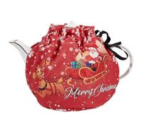 CREATCABIN Tea Pot Dust Cover Teapot Cozy Keep Warm Tea Kettle Quilt Decorative Vintage Washable Adjustable Suit Small Medium Teapots Kitchen Home Dinning Room Party Camping Restaurant 6.1x6.9 Inch