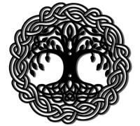 CREATCABIN Tree of Life Metal Decor Family Tree Metal Wall Decoration Black Tree Sculptures Hollow Out Wall Hanging Ornament for Housewarming Gifts Outdoor Garden Farmhouse Living Room 7.8 x 7.8Inch