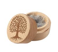CREATCABIN Tree of Life Wooden Keepsake Box Wood Urns Cremation Pet Urns Mini Case Container Memorial Remembrance Sympathy for Storing Dogs Hair Teeth Nails Bone Ashes Pet Lovers 1.96×1.57 inch, Brown