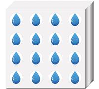 CREATCABIN Water Planner Stickers Teardrop Stickers Plastic Waterproof Small Self Adhesive Picture Round Dot Decal Blue Tear Drop Sticker for DIY Craft Scrapbooking Laptop Luggage Cup Diary 0.98Inch