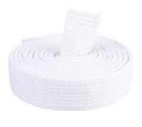 CREATCABIN White Karate Belts Polyester Martial Arts Belt Judo Brazilian Jiu-Jitsu TKD Aikido Uniform Rank Belt Long Soft Universal Fit Adult Taekwondo Belts for Men Sports Training Equipment 9.84ft