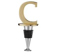 CREATCABIN Wine and Beverage Bottle Stoppers with Golden C Reusable Made of Alloy And Silicone Saver Sealer Decorative Stoppers for Bar Kitchen Valentines Day Wedding