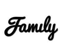 CREATCABIN Wood Family Sign Wall Decor Art Cutout Letter Word Laser Cut Unfinished Decorative Accessories Rustic for Living Room Home Door Farmhouse Porch Bedroom Decoration 11.8 x 5.47 Inch,Black