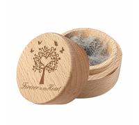 CREATCABIN Wood Mini Animal Urn Small Pet Urns for Ashes Pet Hair Keepsake Box Case Forever in My Heart Tree Acacia Wood Decorative Urns Funeral Cremation Memorial Box Gift for Dogs Cats 2x1.6Inch