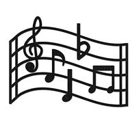 CREATCABIN Wood Music Note Wall Art Black Treble Clef Wall Decor Hanging Music Wall Sign Musical Decorations Silhouette Artwork for Home Studio Living Room Bedroom Gallery Bar Party 11.81 x 9.84 Inch