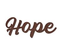 CREATCABIN Wood Sign Wall Art Hope Letter Sign Laser Cut Words Decorative Wall Sculpture Hanging Decor Unfinished For Housewarming Door Wall Room Decoration Brown 11.9 x 4.9inch