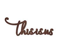 CREATCABIN Wood Sign Wall Art This is us Letter Sign Laser Cut Words Decorative Wall Sculpture Hanging Decor Unfinished For Housewarming Door Wall Room Decoration Brown 11.9 x 4.5inch