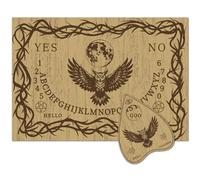 CREATCABIN Wood Spirit Board Divination Pendulum Board Wooden Vintage Owl Rectangle Word Heart Talking Hunt Dowsing Metaphysical Message Planchette Tool for Wicca Pagan Party supplies 11.8 x 8.3 Inch