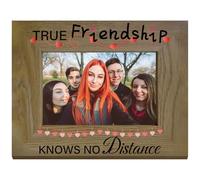 CREATCABIN Wooden Photo Frame 4 x 6 Standing Wall Mounted Vintage Desktop Wall Decor Picture Frames with Adjustable Kickstand Photos Portrait Display for Graduation Farewell Keepsake Friendship Gifts