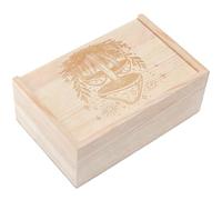 CREATCABIN Wooden Tarot Storage Boxes Tarot Card Case Witch Box Mushroom BurlyWood Card Holder Tarot Card Box with Sliding Lid Trinket Box Decorative Storage Bin for Divination Jewelry 3.5x5.4x2Inch