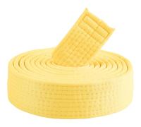 CREATCABIN Yellow Brazilian Jiu Jitsu Belt Polyester Martial Arts Belt Judo TKD Aikido Uniform Rank Belts Long Soft Universal Fit Belts Taekwondo for Men Women Sports Training Equipment 8.53ft