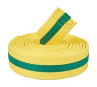 CREATCABIN Yellow Green Taekwondo Belt Hapkido Martial Arts Belt Judo Karate TKD Aikido Uniform Ranking Belt Long Soft Universal Fit Belts Jiu Jitsu for Performance Sports Training Equipment 9.18ft