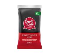 Create A Cake Ready To Roll Icing | Black Fondant Icing | Palm Free Sugar Paste For Cake Decorating, Cupcakes, Cookies, Cakes - 200g