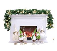 Create a Cozy Atmosphere with Realistic Artificial Cedar Pine Garland with Luxurious Thick Lush Faux Greenery for Indoor/Outdoor Christmas Decorations, Perfect for Mantles & Holiday Gatherings (D)
