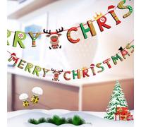 Create a Merry Atmosphere with 2021 Multi Style Christmas Hanging Banner Featuring Santa and Elk (Merry christmas)