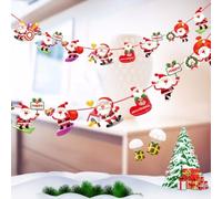 Create a Merry Atmosphere with 2021 Multi Style Christmas Hanging Banner Featuring Santa and Elk (Santa Claus)