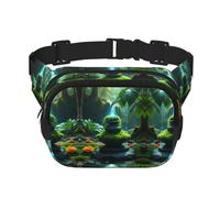 Create a serene Pattern trendy fashionable waist bag, unisex travel sports messenger bag