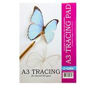 Create A3 Tracing Paper Pad - 20 Sheets, Translucent Finish, Professional Quality, Ideal for Art & Design, Great Paper for Copying & Sketching