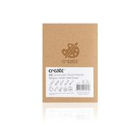 Create A6 Graduate Kraft Sketching Pad - 40-Sheet Soft Cover, Staple-Bound Sketchbook - 165gsm White Cartridge Paper for Pencil, Pastel, Ink and More