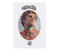 'Create Art Painted Man' Temporary Tattoo - Water Resistant, Skin-Safe, Non-Toxic Transfer (TO00078025)