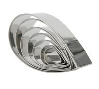 Create Artful Cookies with Water Drop Rose Cutters 7 Stainless Steel Designs