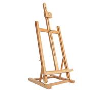 Create Brandon Table Easel - Handcrafted Elmwood Wooden Desktop Sketching, Painting, Drawing Board Artist Adjustable Tabletop Easel - Max Canvas Height 57cm - Sturdy H-Frame Construction