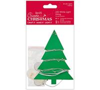 Create Christmas 20 LED Light String, White, Xmas Crafts, Card Making, Scrapbooking, Gifts, Battery Operated Fairy String Lights, Bedroom, Wedding Decor, Party, Christmas, Mini Decoration