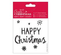 Create Christmas 4x4 Clear Rubber Stamps, Happy Christmas, Scrapbooking, Card Making, Christmas Cards, Craft, Paper Card Project, Ink Stamp Supplies