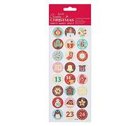 Create Christmas Advent Foil Stickers, Multi-Colour, One Size