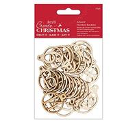 Create Christmas Advent Number Baubles, 25 Pack Natural, Make Your Own DIY Christmas Advent Calendar, Family Craft, Countdown To Christmas, Crafts Accessories