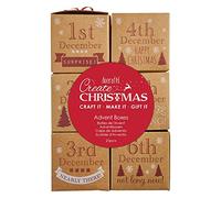 Create Christmas Advent Number Boxes, 25 Pack Natural, Make Your Own DIY Christmas Advent Calendar, Family Craft, Countdown To Christmas, Crafts Accessories